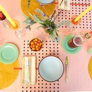 Block Shop Metronome Peach Tablecloth - rectangle